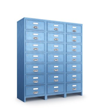 durumda belgeler, arşivler için. 3D çizim