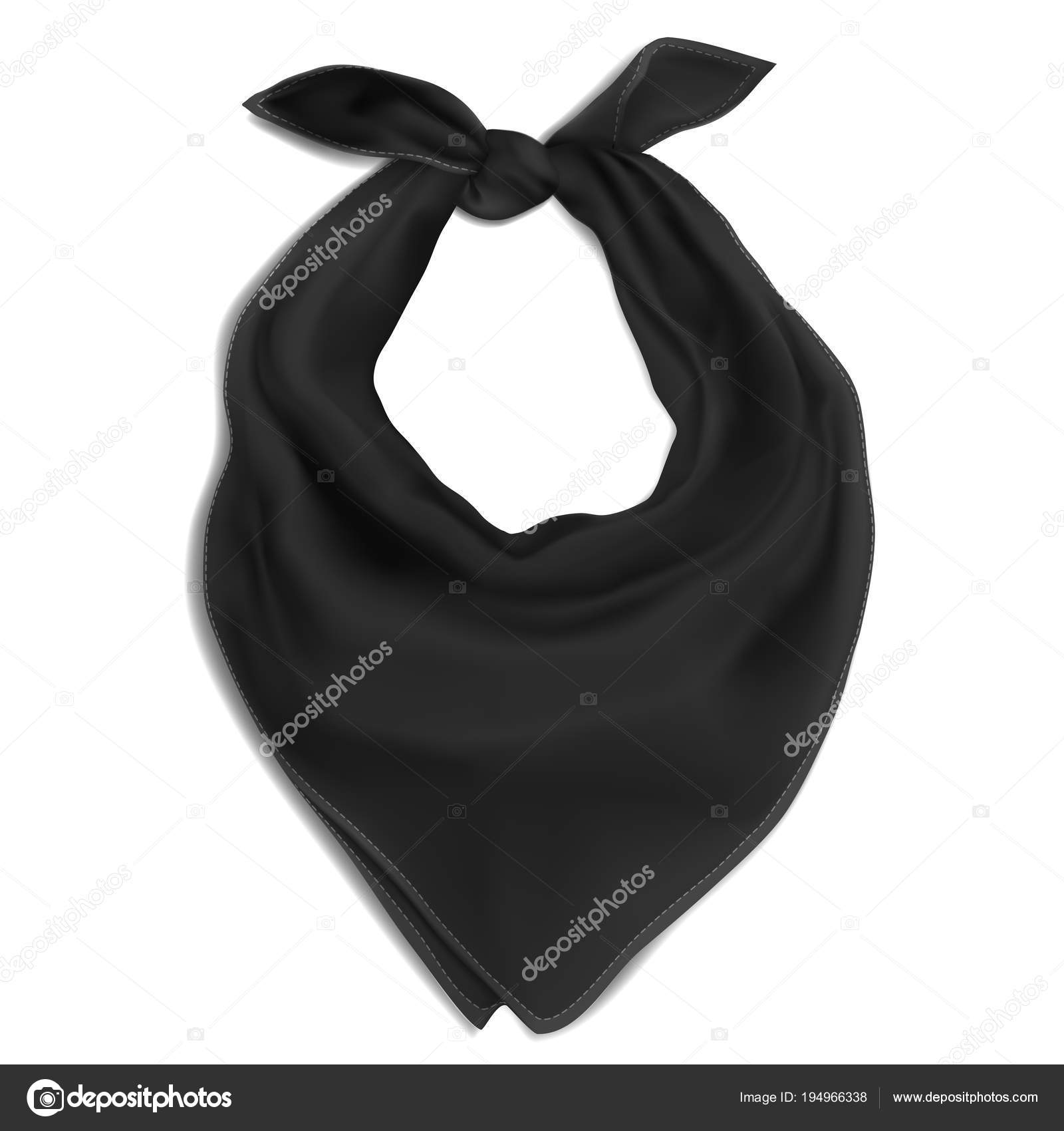 Download Vector Mock Up Black Bandana On The Neck Vector Image By C Urfingus Vector Stock 194966338