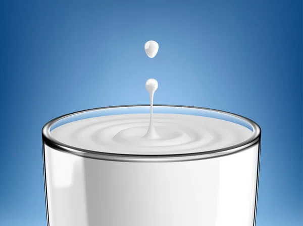 Капля молока с рябью — стоковый вектор