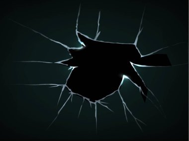 Vektör kırık kırık gerçekçi cam