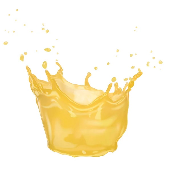 A splash of orange juice. Vector illustration isolated on a white background. — ストックベクタ