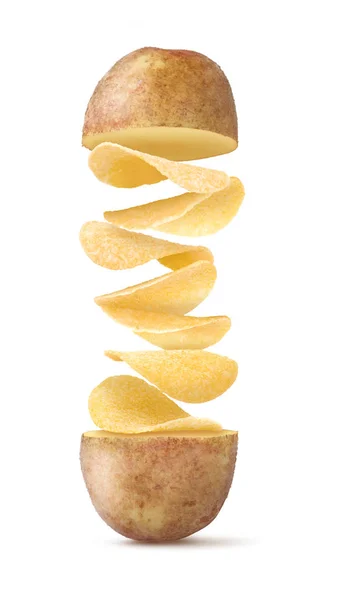 Rw Sandwich med potatis och chips — Stockfoto