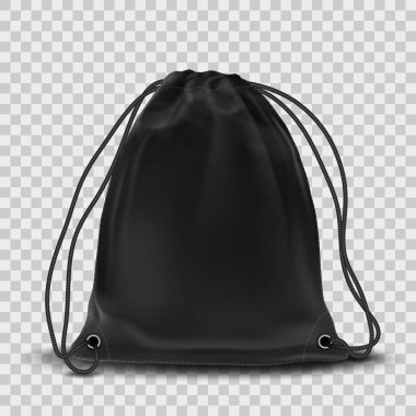 Vector black backpack mockup