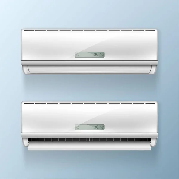 Acondicionadores de aire aislados. Ilustración vectorial — Archivo Imágenes Vectoriales