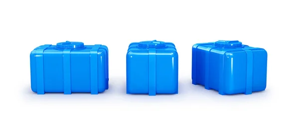 Wassertank, isoliert auf weißem Hintergrund. 3D-Illustration — Stockfoto