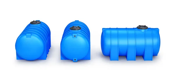 Zylindrische Wassertanks. 3D-Illustration — Stockfoto