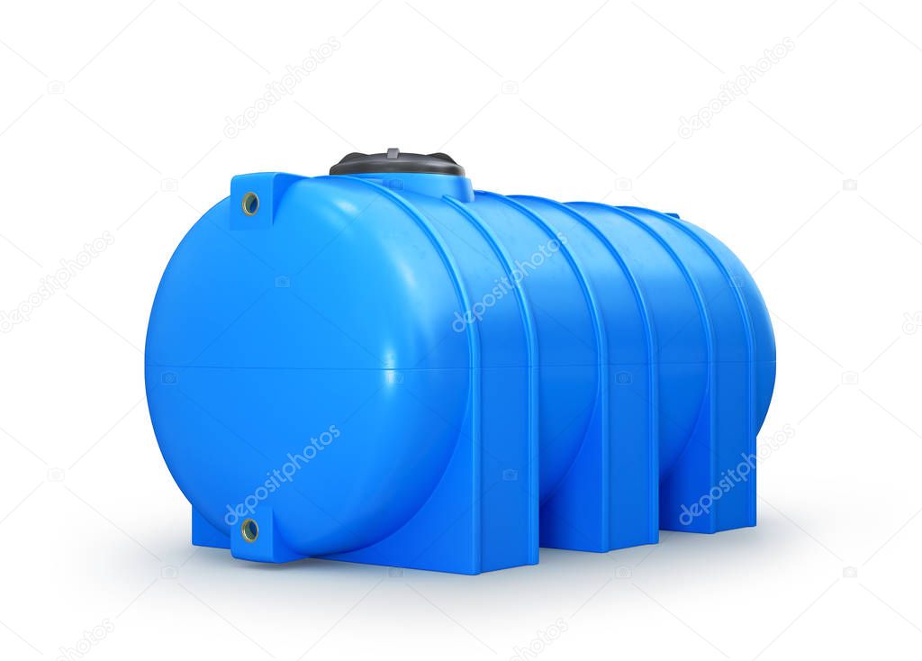 Cylindrical Water Tanks. 3d illustration