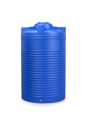 Plastik kaplar, beyaz arkaplanda izole edilmiş - 3d çizim