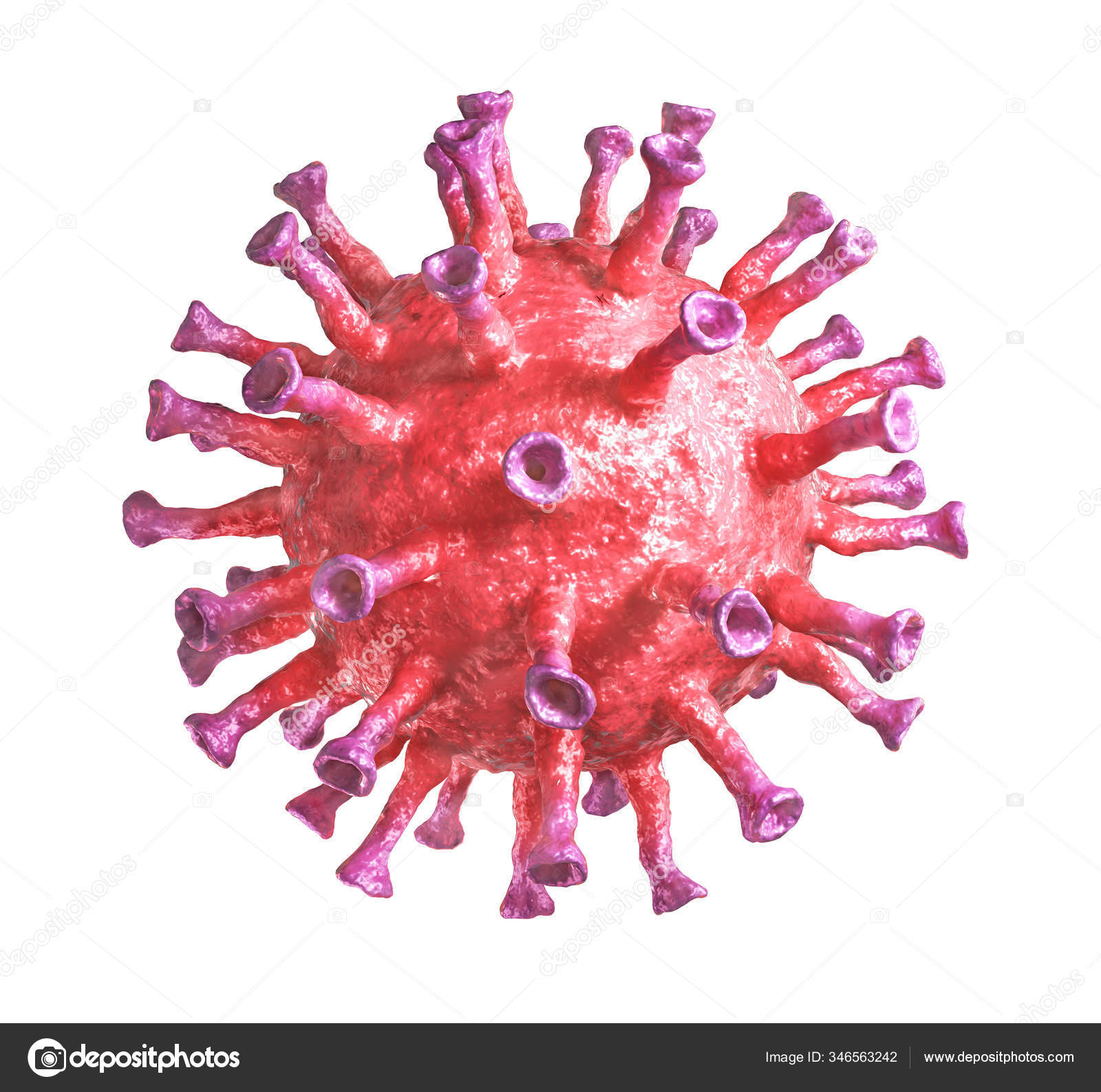 Virus Del Herpes Sobre Fondo Blanco Ilustración — Foto de stock