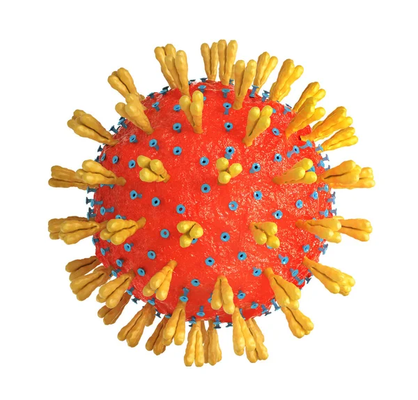 Coronavírus Sobre Fundo Branco Ilustração — Fotografia de Stock