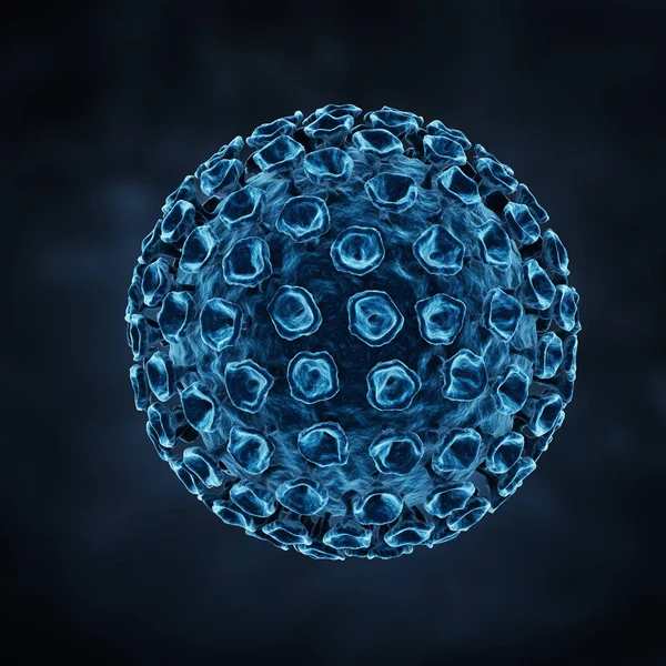 Virus HIV on a dark background. 3d illustration