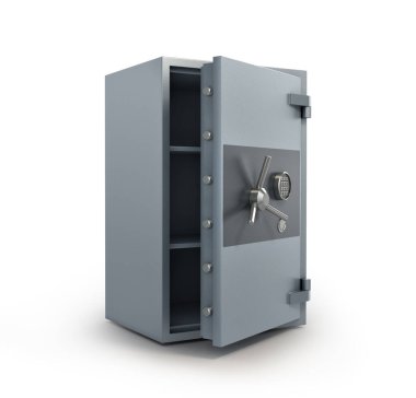 Açık para kasası 3 boyutlu resimleme