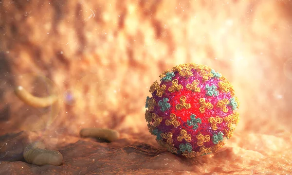 Concepto Inmunidad Virus Ataque Shell Ilustración —  Fotos de Stock