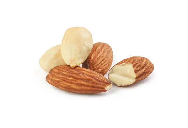 Handful Almonds White Background — Stock Vector