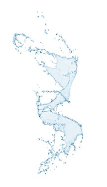 beyaz arkaplanda su sıçraması