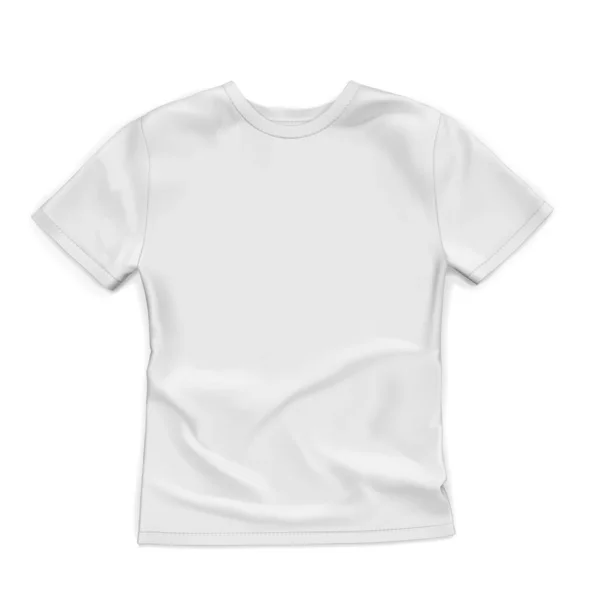 Shirt Simple Blanc Vectoriel Couché Sur Surface Dans Une Vue — Image vectorielle