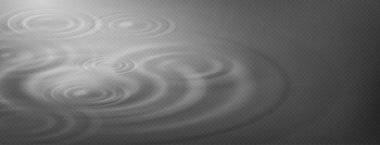 Suyun yüzeyine düşen yağmur damlalarından dalgalanmalar.