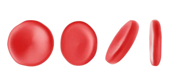Rode Bloedcellen Een Witte Achtergrond Vector Illustratie — Stockvector