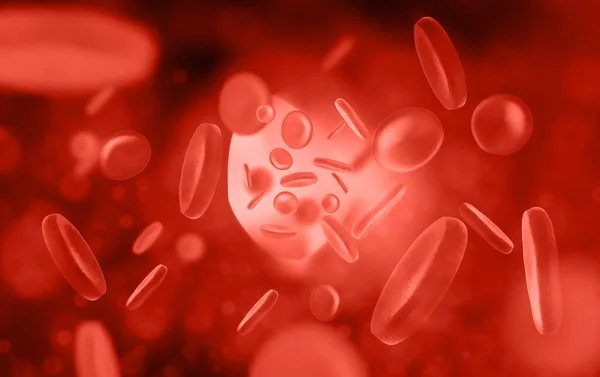 Κόκκινα Αιμοσφαίρια Στη Φλέβα Εικονογράφηση Διανύσματος — Διανυσματικό Αρχείο
