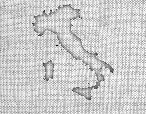 Мапа Італії на ОД білизна — стокове фото
