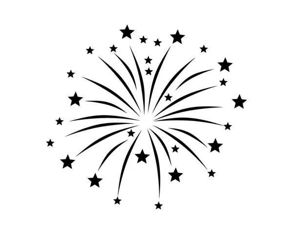 Fireworks display on white — Stock Vector