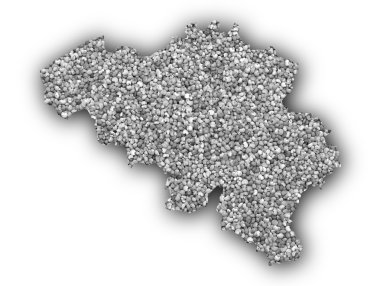 Belçika Haritası üzerinde haşhaş tohumu