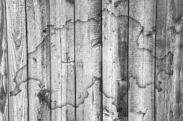 Map of Switzerland on weathered wood — Stock Photo, Image