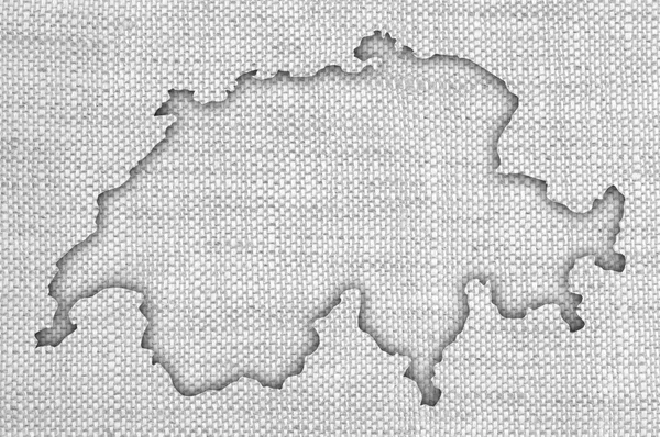 Карта Швейцарія на старий білизна — стокове фото