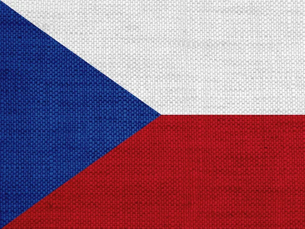 Çek Cumhuriyeti eski keten bayrak — Stok fotoğraf