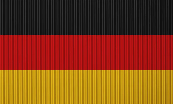 Bandera de Alemania sobre hierro ondulado —  Fotos de Stock