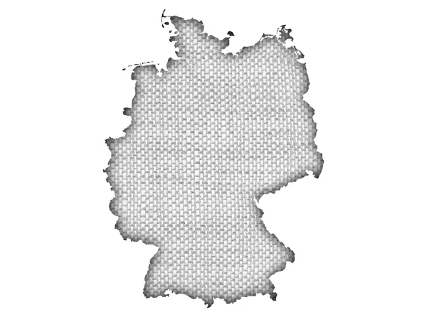 Germnay harita üzerinde eski keten — Stok fotoğraf