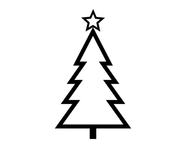 Kerstboom op wit — Stockvector