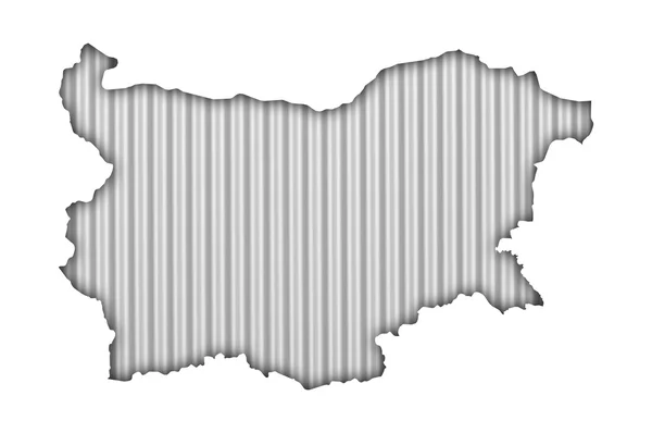 トタンにブルガリアの地図 — ストック写真
