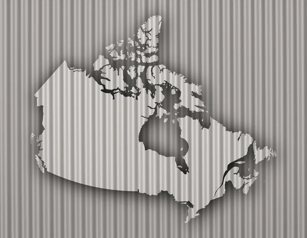 Carte du Canada sur tôle ondulée — Photo