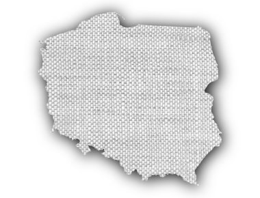 Polonya harita üzerinde eski keten