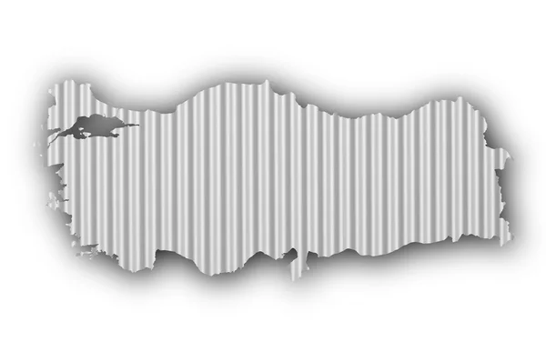 トタンのトルコの地図 — ストック写真