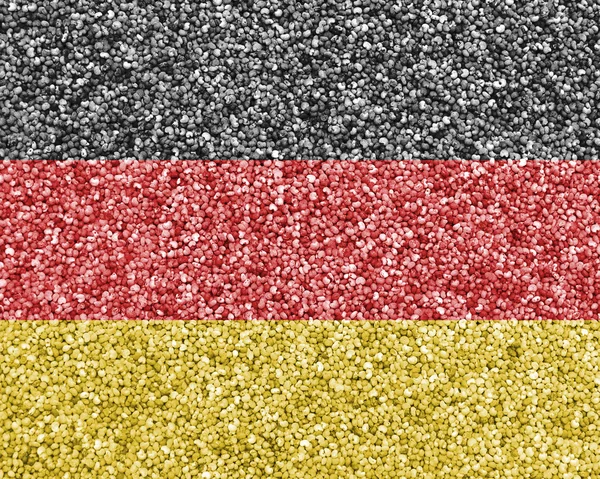 Σημαία της Γερμανίας σχετικά με παπαρουνόσπορο — Φωτογραφία Αρχείου