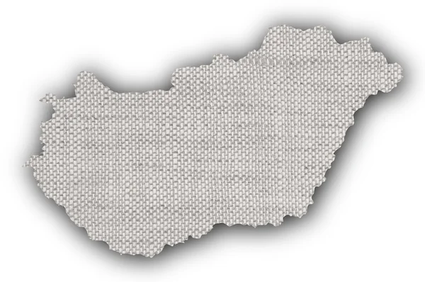 Карта Угорщини старі білизна — стокове фото