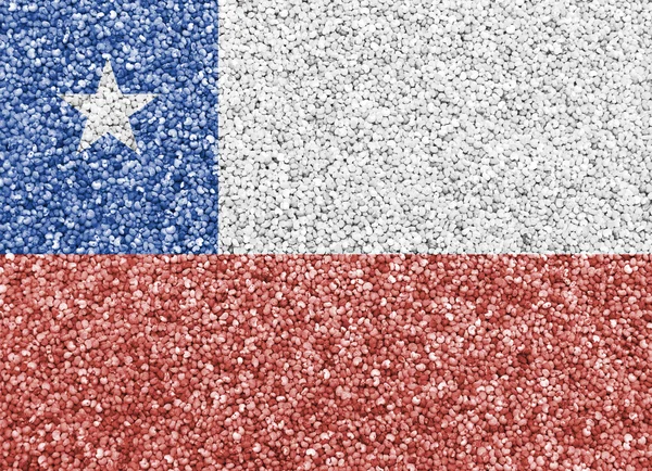Vlag van Chili op maanzaad — Stockfoto