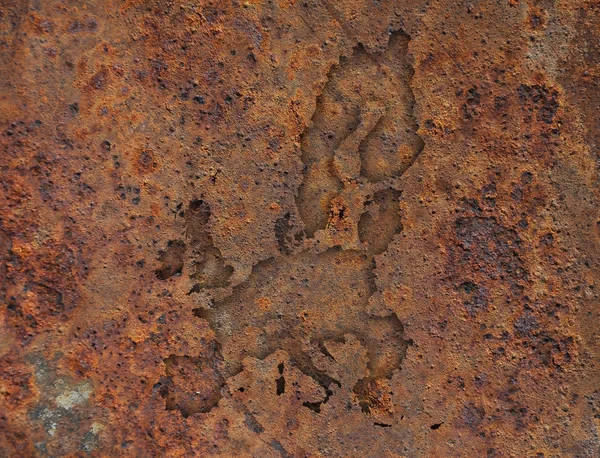 Map of the EU on rusty metal — Stock Photo, Image