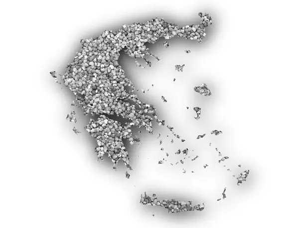 Mapa da Grécia em sementes de papoila — Fotografia de Stock