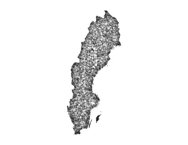 Карта Швеции — стоковое фото