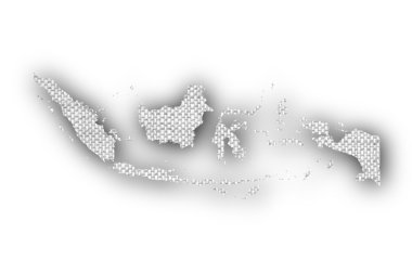 Endonezya Haritası üzerinde eski keten