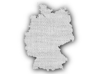 Almanya Haritası üzerinde eski keten