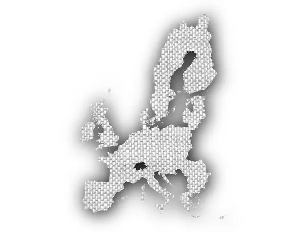 Карта ЄС на старий білизна — стокове фото