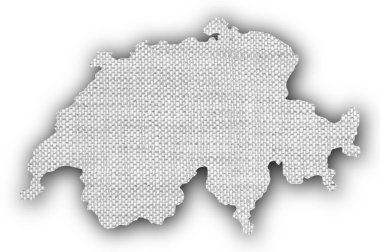 İsviçre haritası üzerinde eski keten