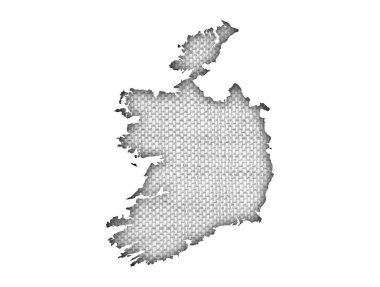 İrlanda Haritası üzerinde eski keten
