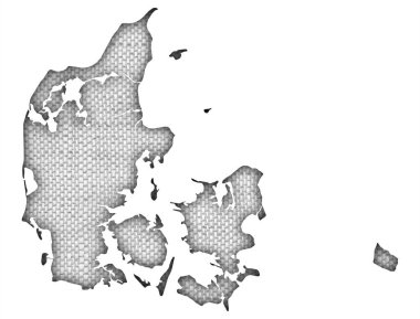 Danimarka harita üzerinde eski keten