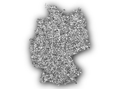 Almanya Haritası üzerinde haşhaş tohumu