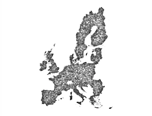 Map of the EU on poppy seeds — Stock Photo, Image